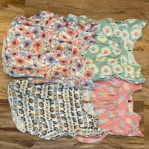 Lot of 9 5T girls t-shirts various colors